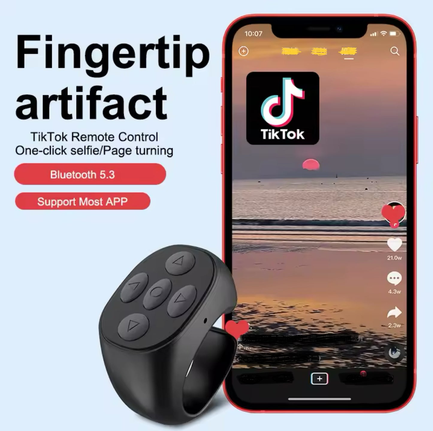 TechnologyWorkRing- Smart Bluetooth Ring Remote